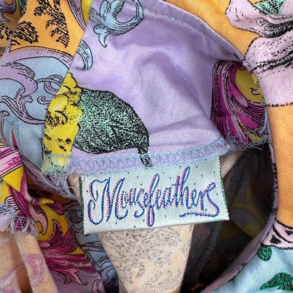 90s Mousefeathers Patchwork Floral Dress Girls 8 Baroque Ruffle Cottage Prairie